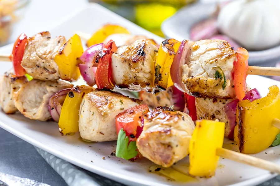 Marinated Chicken Kabobs with Veggies - L&M Meat