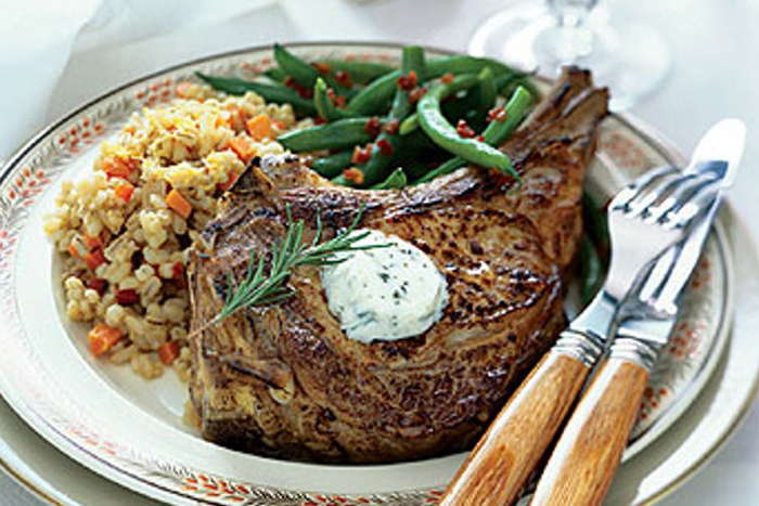 Ungraded Beef (also known as Veal) Chops with Rosemary Butter – L&M ...